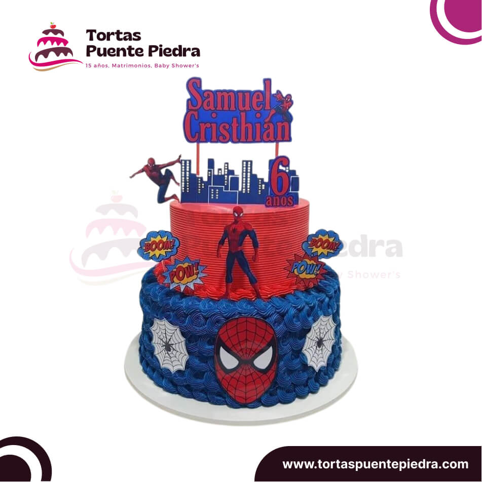 torta hombre araña 2 pisos chantilly puente piedra 2