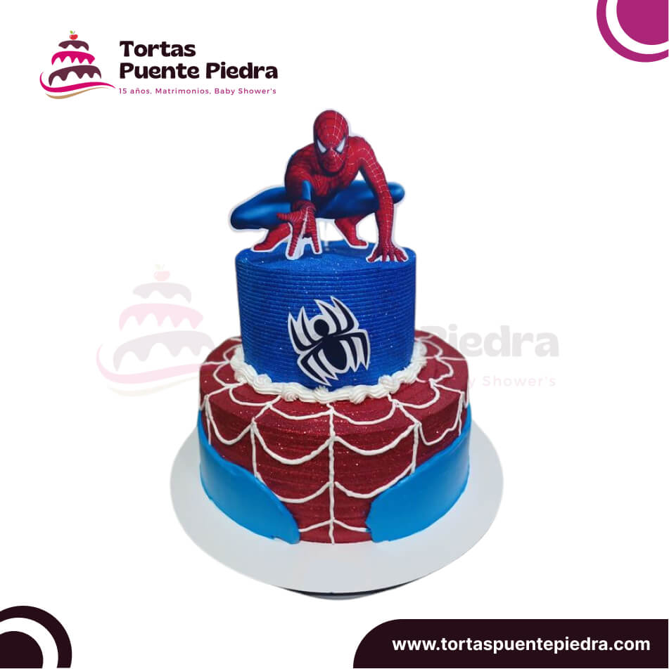 torta hombre araña 2 pisos chantilly puente piedra lima