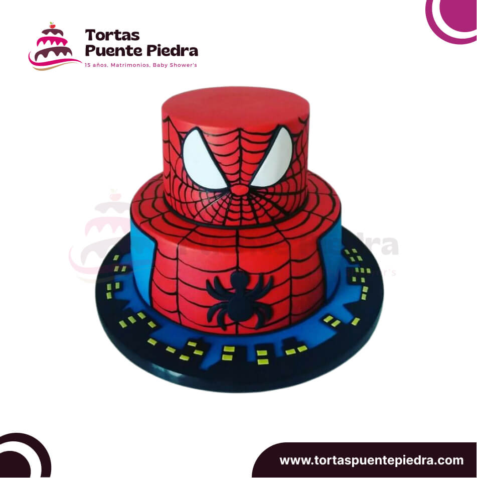 torta hombre araña 2 pisos puente piedra lima