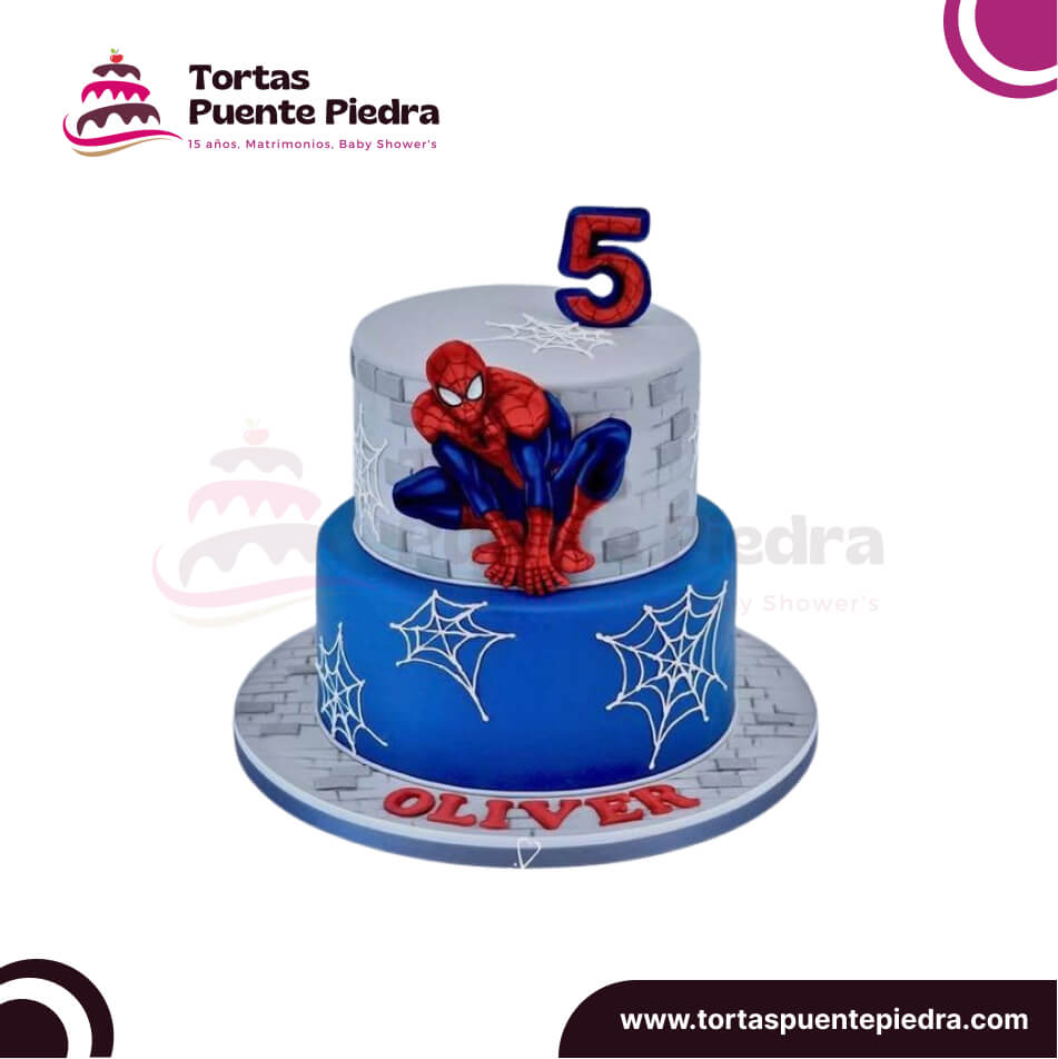 torta hombre araña 2 pisos puente piedra