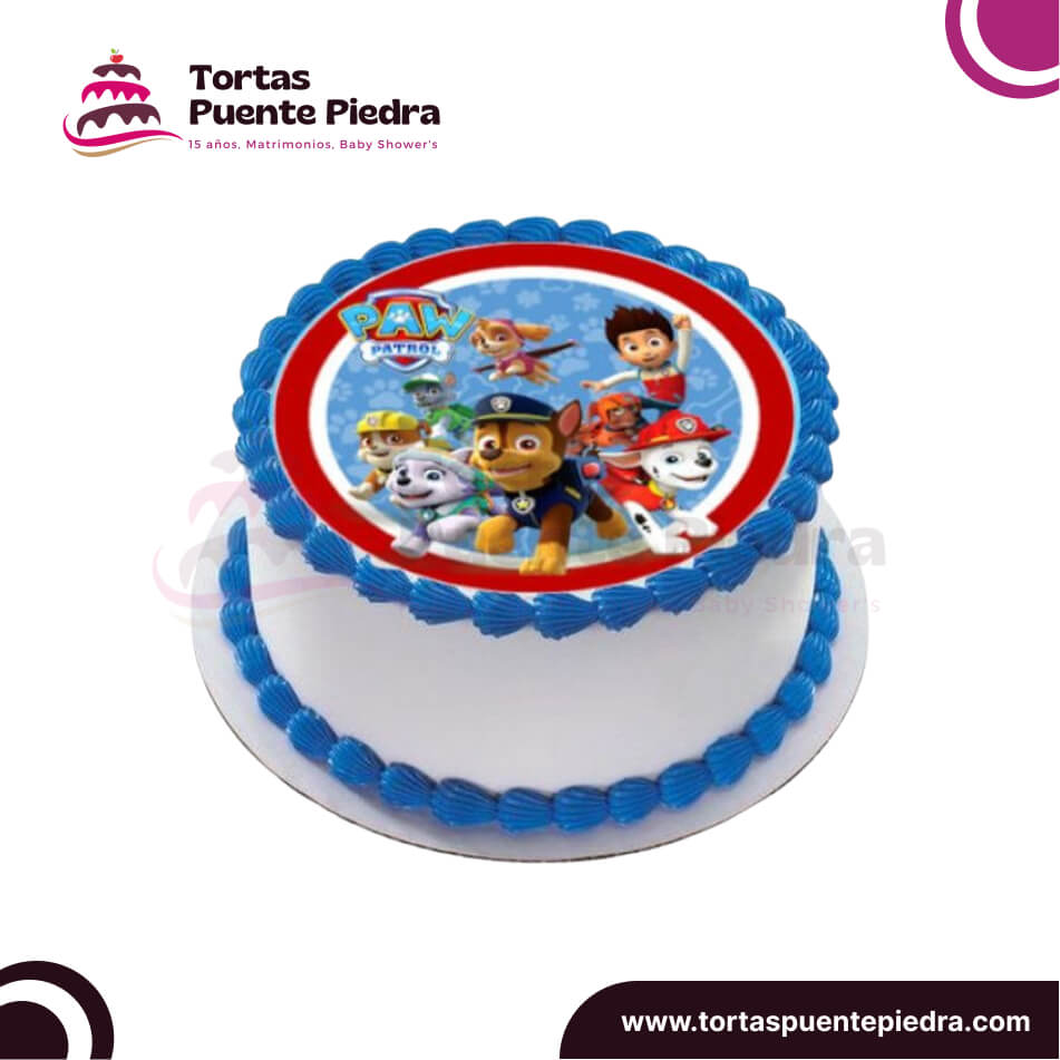 torta paw patrol 1 piso chantilly - 1