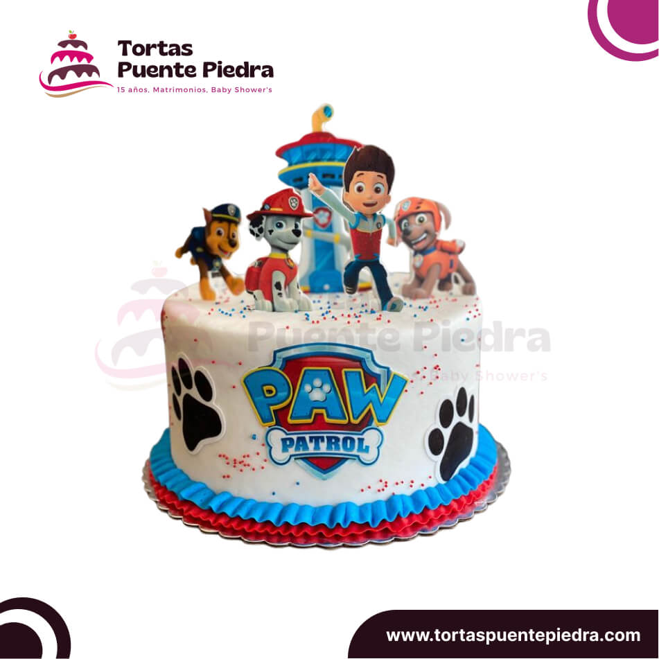 torta paw patrol 1 piso chantilly - 2