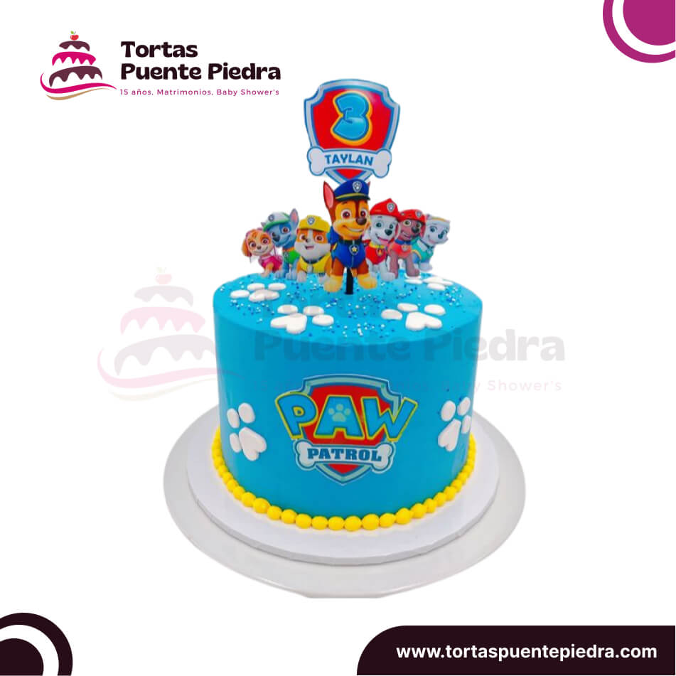torta paw patrol 1 piso chantilly - 3