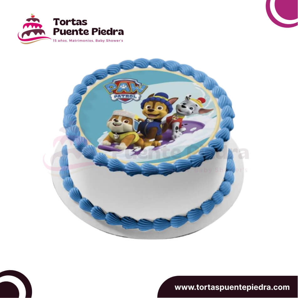 torta paw patrol 1 piso chantilly puente piedra