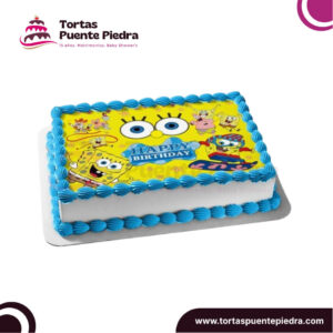 Torta Bob Esponja Cuadrada de 1 piso