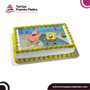 Torta Bob Esponja Cuadrada de 1 piso
