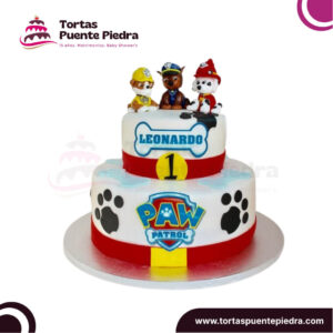 Torta Paw Patrol 2 pisos Masa Elástica