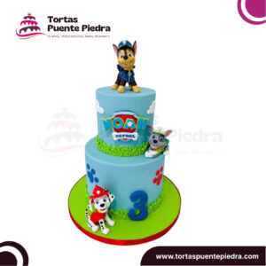 Torta Paw Patrol 2 pisos Masa Elástica