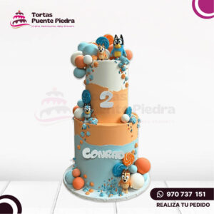 Torta de Bluey de 2 pisos